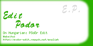 edit podor business card